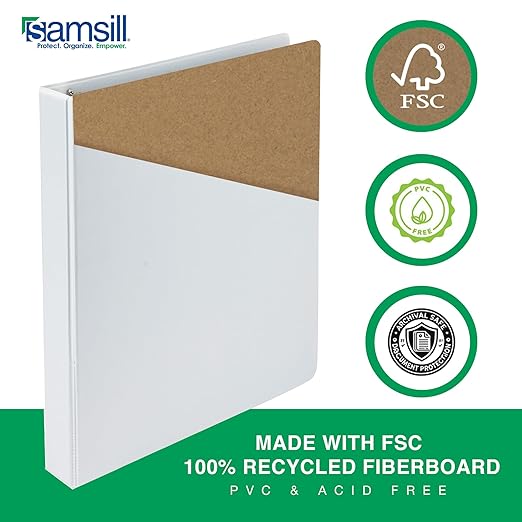 Samsill 1 Inch 3 Ring Binders, Made in USA, Economy Round Ring - Image 5