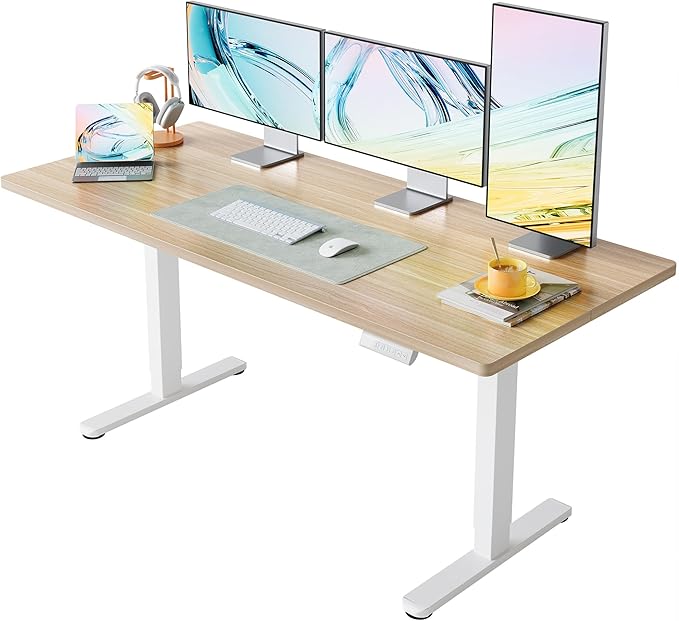 HUANUO 71 x 30 inch Electric Standing Desk Adjustable Height, 4 Memory Height by HUANUO