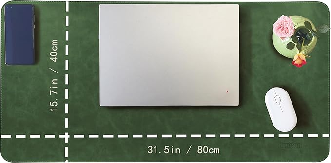 Huicon Faux Leather Desk Mat, 31.5"x15.7" Non-Slip PU Leather Desk Pad - Image 3