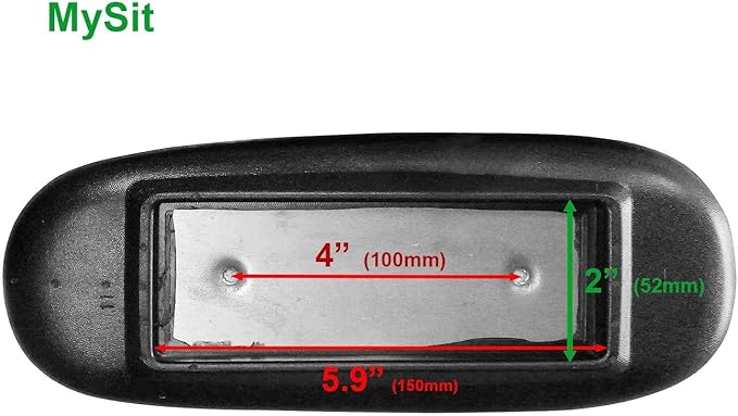 MySit Office Chair Armrest Replacement Arm Pads Univeral 4" Mounting Hole Black - Image 3