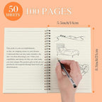 Yahenda Spiral Notebook College Ruled Journals Notebooks Lined 8.3 x 5.5 Inch - Image 4