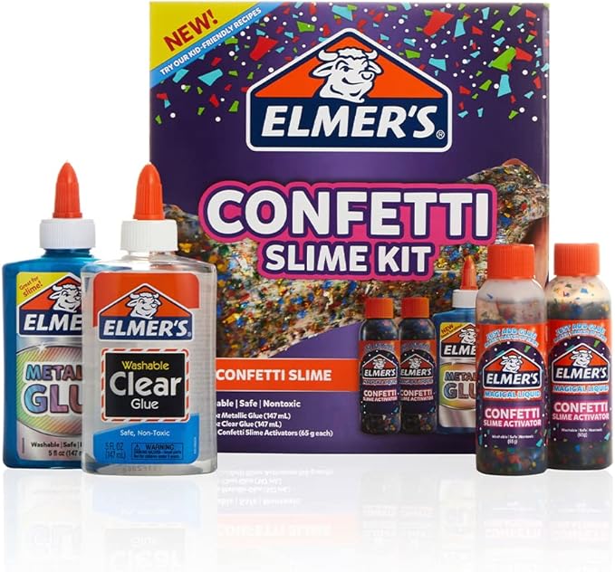 Elmer’s Confetti Slime Kit, Slime Supplies Include Metallic Glue, Confetti - Image 2
