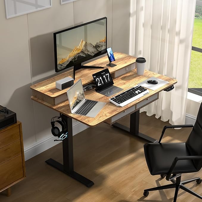 ExaDesk 48 * 30 Inches Electric Standing Widened Desk Adjustable Height - Image 9