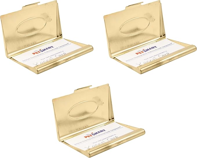 Stephanie Imports Set of 3 Slim & Minimalist Metal Business Card Holder Unisex - Image 3