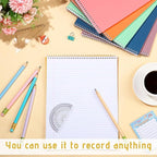 Maitys 6 Pcs Legal Pad Steno Spiral Notebook 8.5" x 11" Top Bound Spiral Pads - Image 5