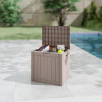 Yardgrace 35 Gallon Small Waterproof Outdoor Storage Box, Resin Deck Box - Image 5