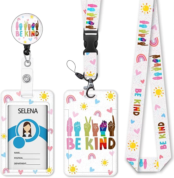 ID Badge Holder with Lanyard, Retractable Badge Holders Reels, Breakaway by Mcapirivo