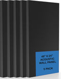 soundproof wall panels, 5 large acoustic panels, main product view