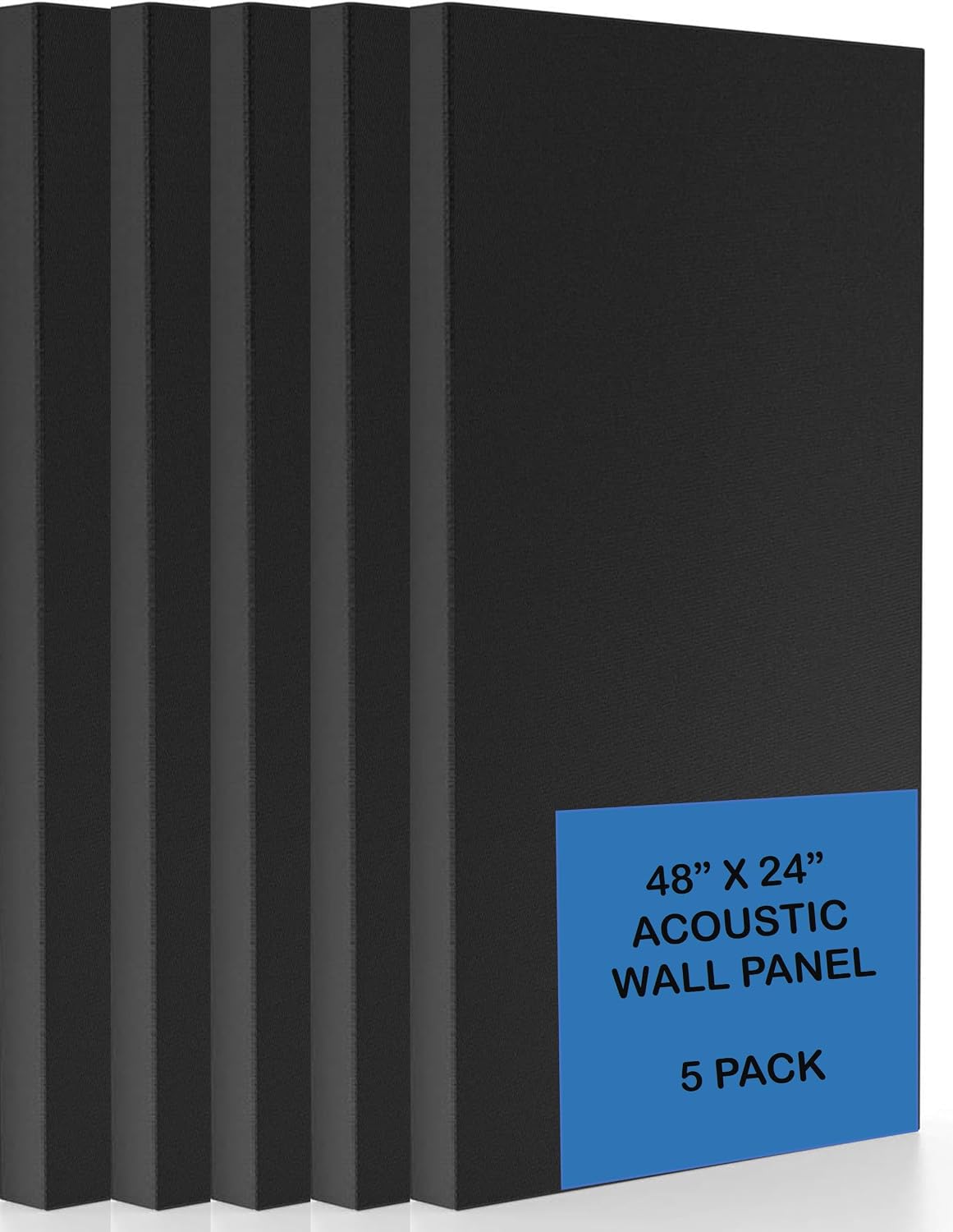 soundproof wall panels, 5 large acoustic panels, main product view