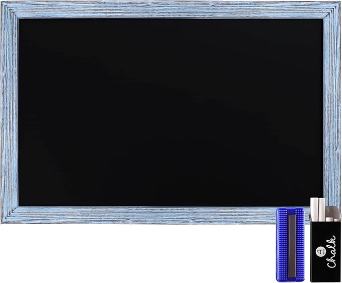 HBCY Creations Rustic Blue Wooden Magnetic Wall Chalkboard, Extra Large Size by HBCYCreations