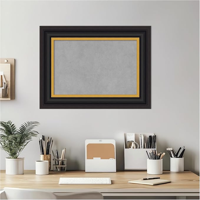 Amanti Art Black Framed Magnetic Board 18x24 Small Vision Board - Image 5