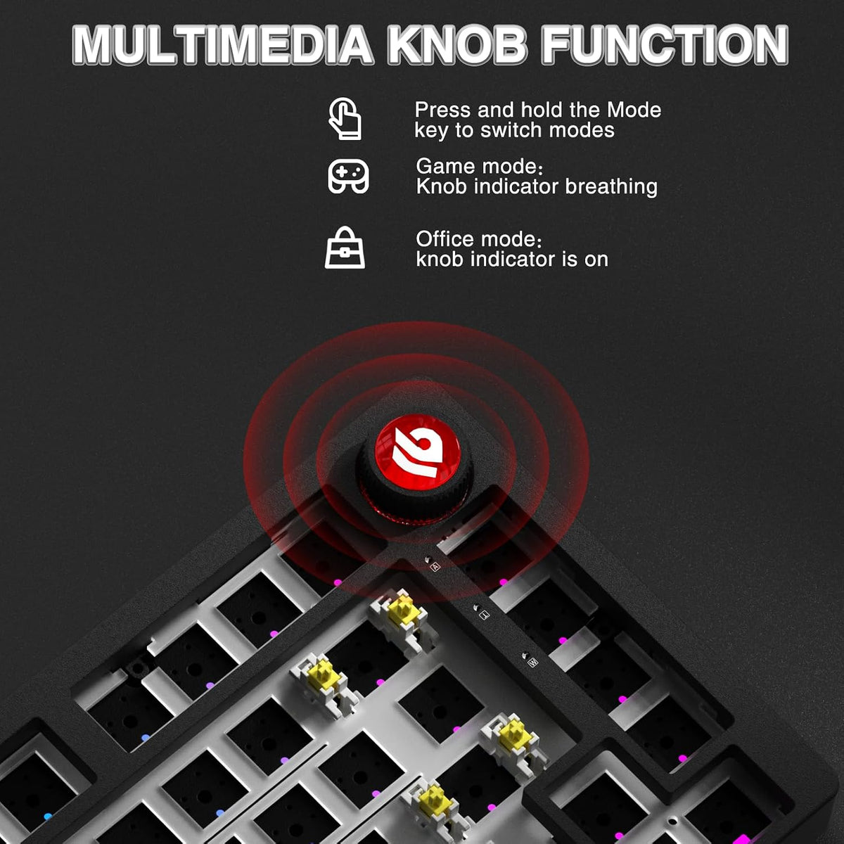 LEOBOG Hi75C Upgraded Wired Mechanical Keyboard Kit – Aluminum Alloy 75%