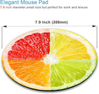 IMAYONDIA Lemon Mouse Pad, Round Tropical Fruit Mousepad, Citrus Fruit Mouse - Image 2