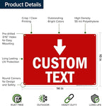 Custom Arrow, Custom Directional Sign, Down Arrow, 10x14 Inches, 55 mil thick - Image 6