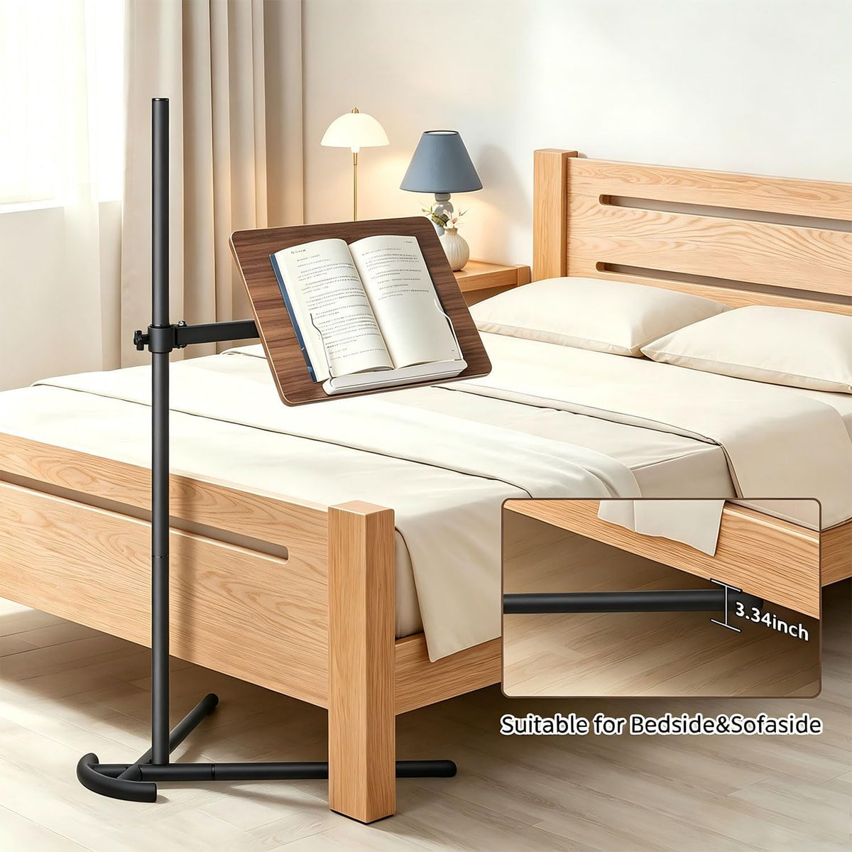 Adjustable Laptop Floor Stand for Bed, Couch, and Standing Desk Use, Large Si...