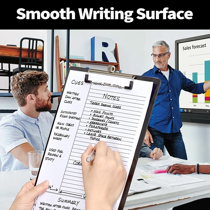 Sooez Plastic Clipboard with Pen Holder, Clip Boards 8.5x11 with Low Profile - Image 6