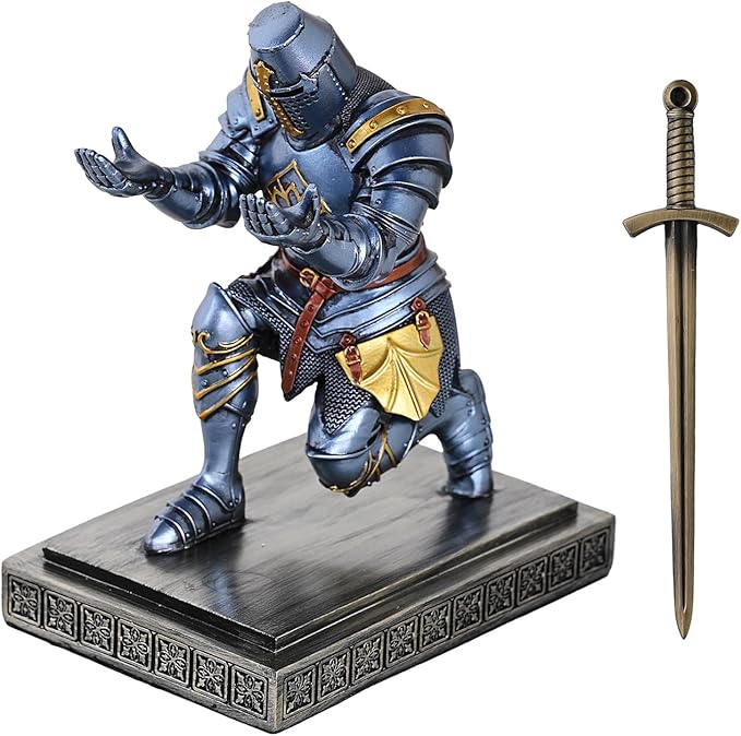 NCQIXIAO Templar Vanguard Soldier Pen Holder Pencil Stand Desk Organizers and - Image 3