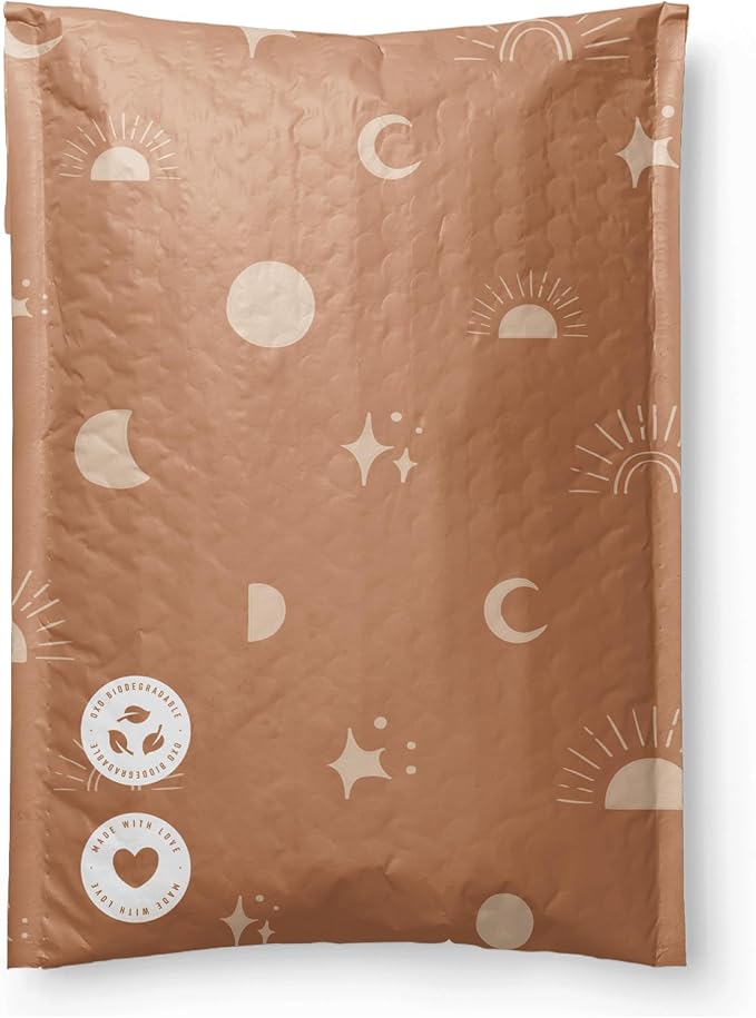 Bubble Mailers 8.5 x 12 Inch- 100 pack Biodegradable Shipping Bags by Impack
