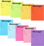 9 Pcs Colorful Phone Message Pad, 5.1×3.9 Inch Message Sticky Notes, by Unknown