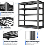 tote storage rack, garage shelving heavy-duty storage bin, close-up detail
