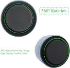 Hennaja Round Leather Art Supply Organizer, Remote Control Holder, 360 Degree - Image 4