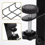 SEWCHICS Under Desk Cable Management Tray Cable Organizer Rack No Drill Black - Image 3
