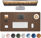 Leather Desk Pad Protector, Desk Mat, Large Mouse Pad, Non-Slip Desk Pad by AFIING