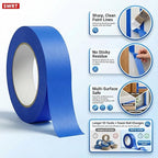 SWRT Blue Painter's Tape 1 Inch x 55 Yards x 24 Rolls – Upgraded Adhesive - Image 3
