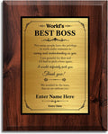Custom Award Plaque for Boss, Leadership Gifts, Boss Gifts for Men/Women | Custom Plaque Gifts for Bosses/Leaders/Executives/Supervisors, Personalized Going Away Gift for Boss