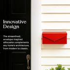 NACH Red Envelope Wall Mount Mailbox, Rust Resistant Metal Mailbox, Mailboxes - Image 3
