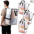 TAILI 4 Pack Clear Moving Bags w/Adjustable Backpack Straps, Moving Supplies by TAILI
