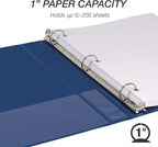 Samsill Durable 1 Inch Binder, Made in The USA, Round Ring Customizable Clear - Image 3