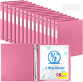 Henoyso 16 Pcs 3 Ring Binder 0.5 Inch Round Fits Letter Size 8.5'' x 11'' Paper by Henoyso