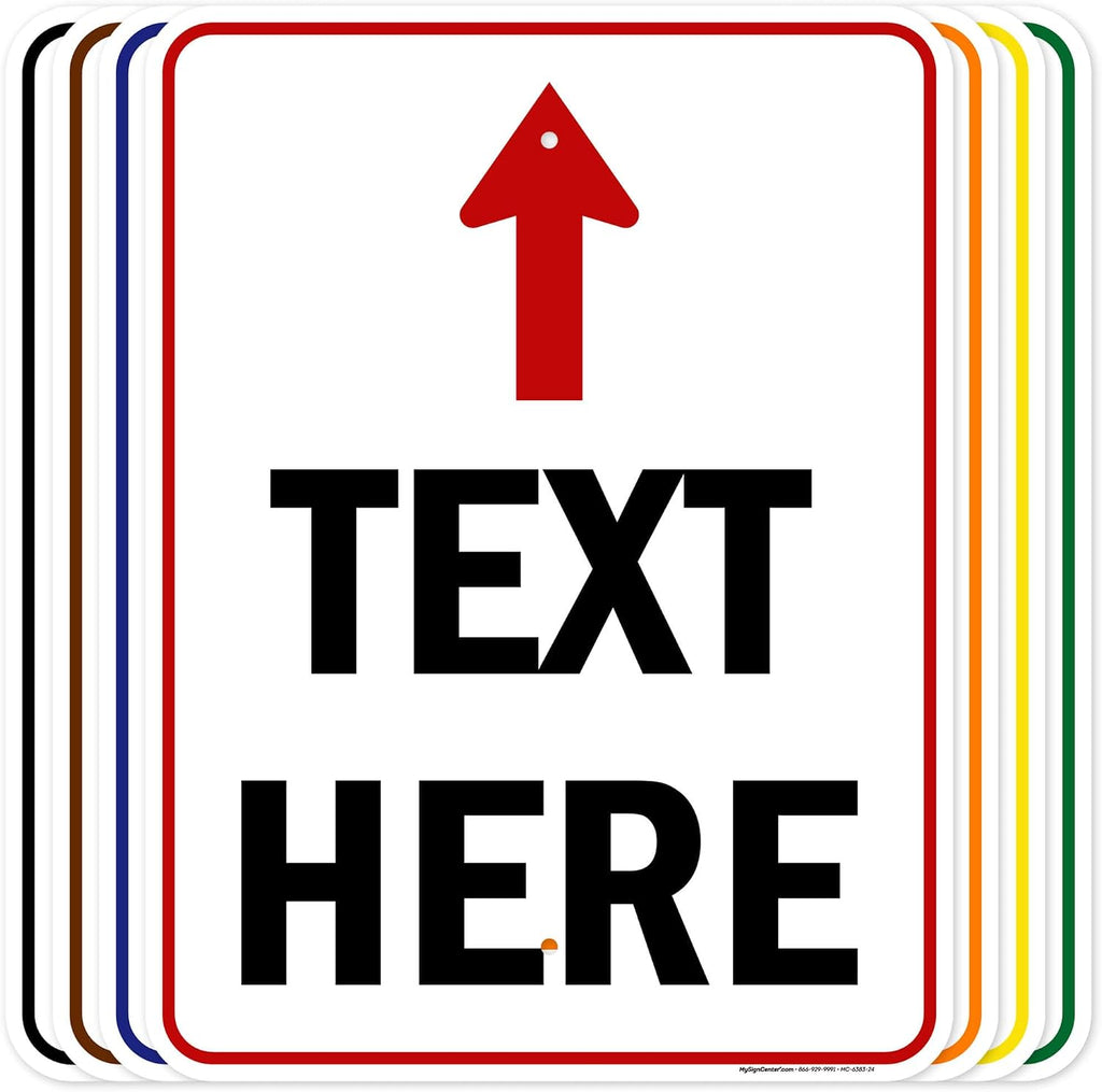 Custom Arrow, Custom Directional Sign, Up Arrow, 18x24 Inches, Rust Free .063