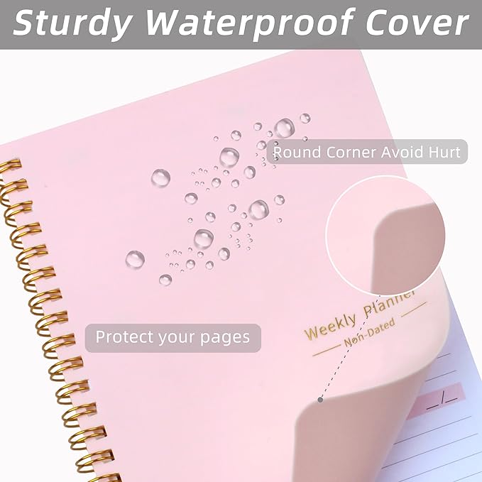 Undated Weekly Planner- Weekly Goals Notebook, A5 To Do List Planner, Habit - Image 2