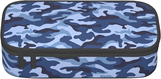 YIJIUWKIS Kids Adults Camo Style Pencil Case Blue Pencil Box - Image 6
