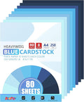 OcePor 80 Sheets Blue Cardstock Paper, Colored Printer Paper 8.5 x 11, Thick by OcePor