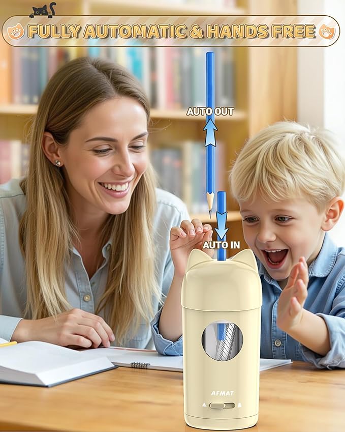 AFMAT Electric Pencil Sharpener, Colored Pencil Sharpener - Image 2