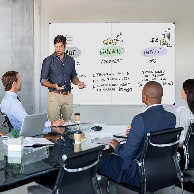 XBoard Magnetic Whiteboard 72 x 48 Inch | Giant Foldable Dry Erase White Board - Image 2