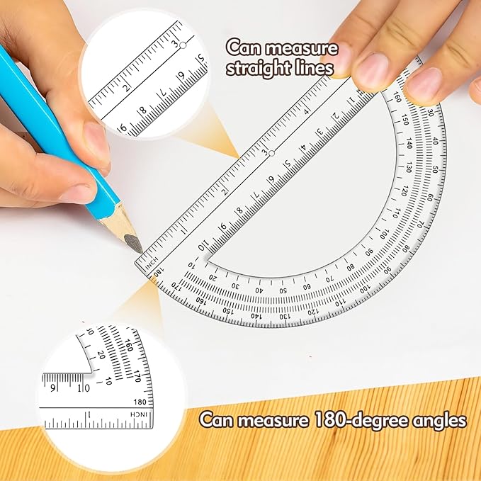 3 Pcs Plastic 12 Inch Ruler, Durable Transparent Drawing Measuring Rulers - Image 6