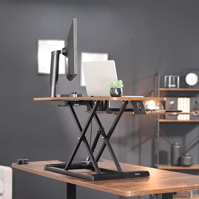 VIVO 48 inch Desk Converter, K Series, Height Adjustable Sit to Stand Riser - Image 9