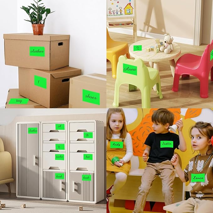 STARLIBOO 3"X5" Rectangle Color Coding Labels, Removable Square Label Inventory - Image 5
