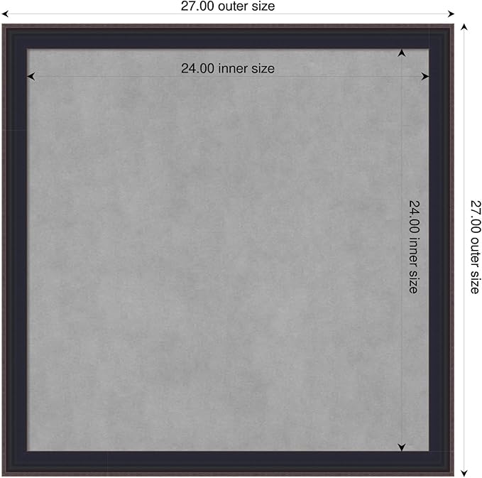 Amanti Art Black Framed Magnetic Board 27x27 Medium Vision Board - Image 2