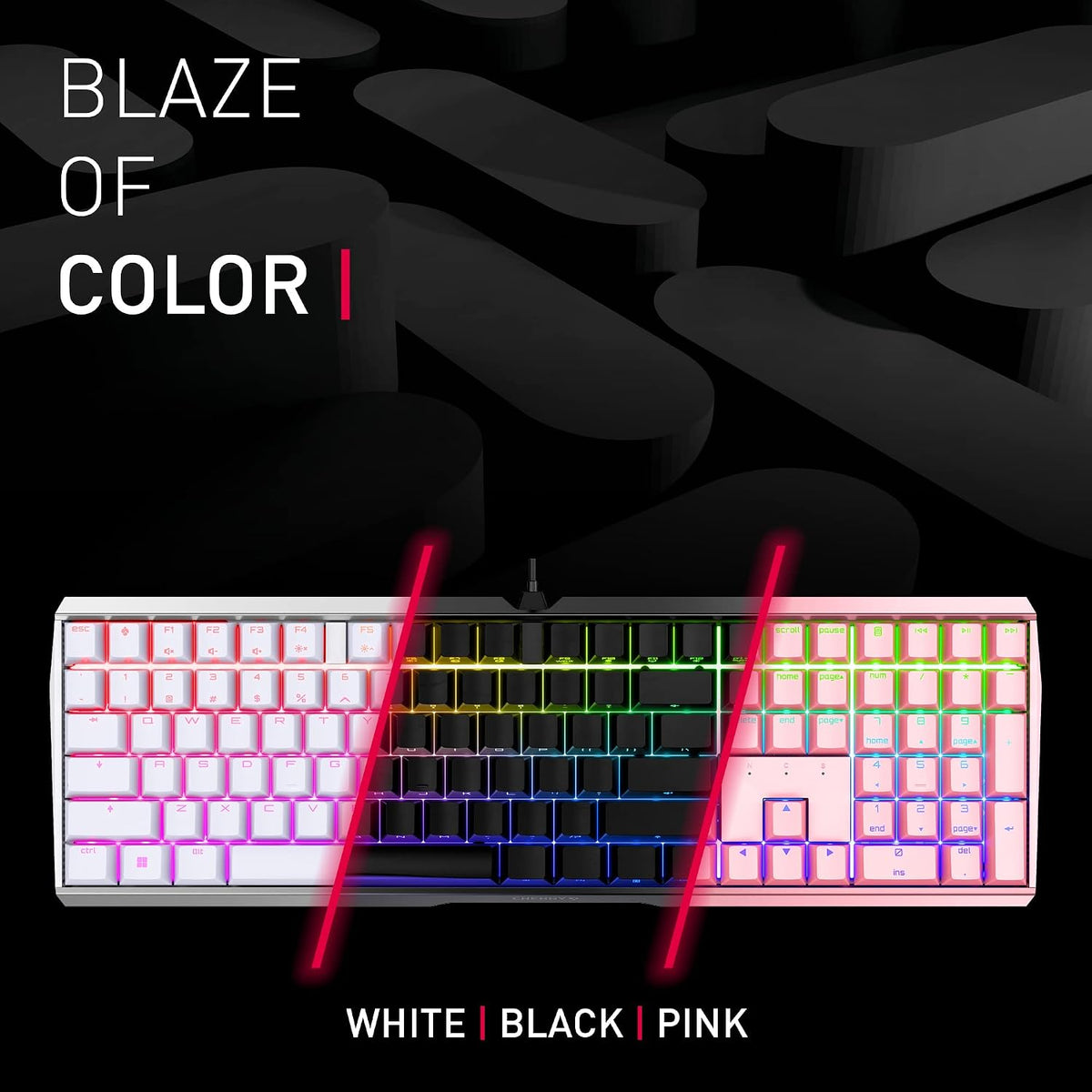 Cherry MX 3.0S Wired Mechanical Gaming Keyboard MX2A Silent RED Switches