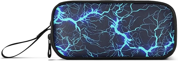 BOENLE Dark Blue Electric Lightning Pencil Case Box Boys Girls Large Pencil - Image 8