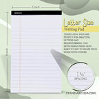 Emraw White Jr. Perforated Edge Legal Ruled Universal 50 Sheets Letter Writing - Image 5