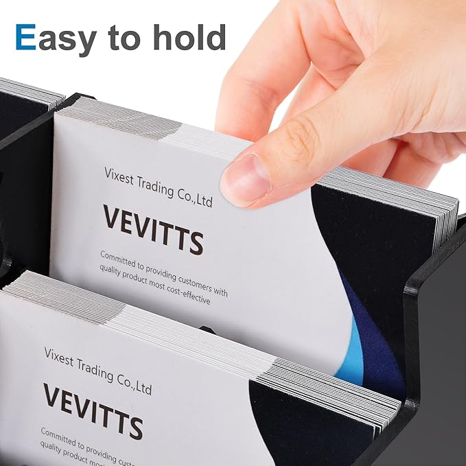 Vevitts Business Card Holder, Acrylic Business Card Display, Home & Office - Image 7