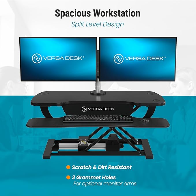 VERSADESK PowerPro™ 36 Inch Electric Standing Desk Converter, Height Adjustable - Image 8