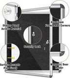 Mifuro 28"x26" Enclosed Bulletin Board, Lockable Weather-Resistant Aluminum - Image 3