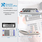 Desk Calculator 12 Digit Extra Large 4.3-Inch LCD Display, Two Way Power - Image 3
